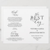 Beste dag, weddenschappen, vouwbaar programma (Voorkant / Achterkant)