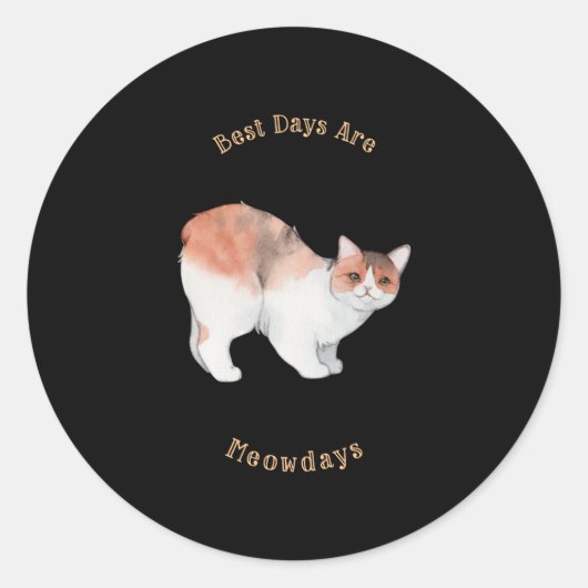 Beste dagen zijn werkdagen ronde sticker (Voorkant)