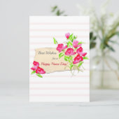 Beste dagkaart voor beste wensen bedankkaart (Staand voorkant)