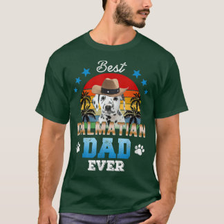 Beste Dalmatische vader ooit beste vader Hondenlie T-shirt
