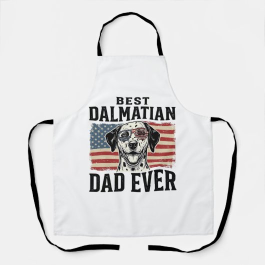 Beste Dalmatische Vader Ooit Patriottisch Hond Shi Schort (Voorkant)
