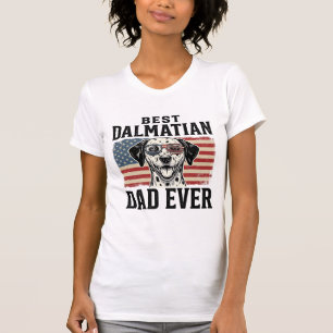 Beste Dalmatische Vader Ooit Patriottisch Hond Shi T-shirt
