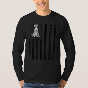 Beste Dalmatische vader ooit USA Flag Funny Dalmat T-shirt