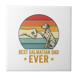 Beste Dalmatische Vader Ooit Vintage Vuistbumper S Tegeltje