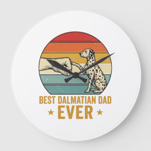 Beste Dalmatische Vader Ooit Vintage Vuistbumper T Grote Klok