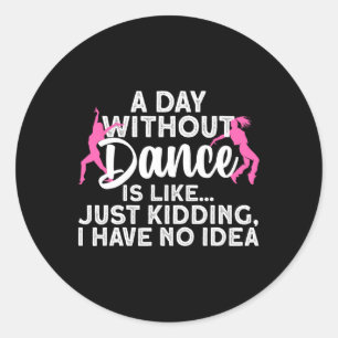 Beste Dansontwerp voor Vrouwen Meisjes Dansende D Ronde Sticker