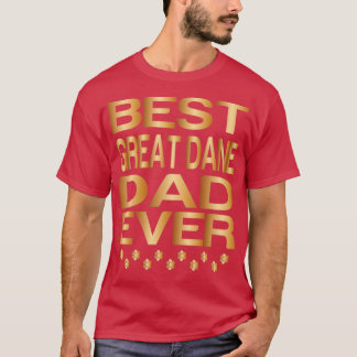 Beste dansvader ooit beste hond vader ooit gouden t-shirt