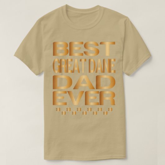 Beste dansvader ooit beste hond vader ooit gouden  t-shirt (Design voorkant)
