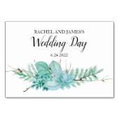 Beste Date Idee Trouwdouche Succulent Kaart (Achterkant)