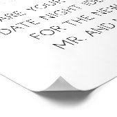 Beste datum idea jar Weddenvice Sign Poster (Hoek)