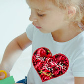 Beste Daughter Ever Modern Red Heart Moederdag T-shirt
