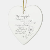 Beste Daughter Heart Ornament (Links)