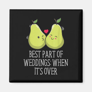 Beste deel van bruiloften bruid en bruidegom grapp magneet