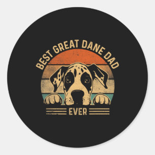 Beste Deense vader ooit retro bontvader voor dikke Ronde Sticker