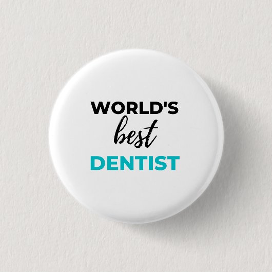 Beste Dentist 2 ter wereld Ronde Button 3,2 Cm (Voorkant)