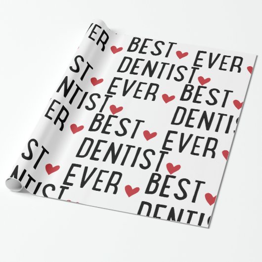 Beste Dentist ooit Cadeaupapier (Uitgerold)