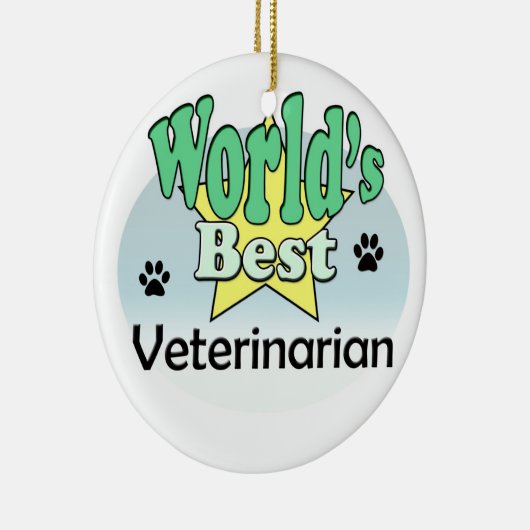 Beste dierenarts ter wereld keramisch ornament (Rechts)