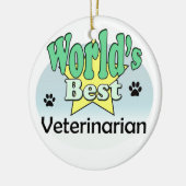 Beste dierenarts ter wereld keramisch ornament (Links)