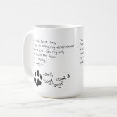 Beste dierenarts Veelvoudige Pet Names Coffee Mok (Voorkant links)