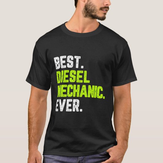 Beste Diesel Mechanic Ooit Grappig Quote Gift Cool T-shirt (Voorkant)