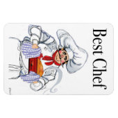 Beste dikke Franse chef-kok magneet door kunstenaa (Horizontaal)