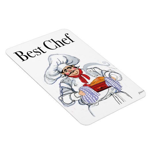 Beste dikke Franse chef-kok magneet door kunstenaa (Rechterzijde)