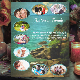 Beste dingen in het leven 0026 Familie Collage Art Canvas Afdruk