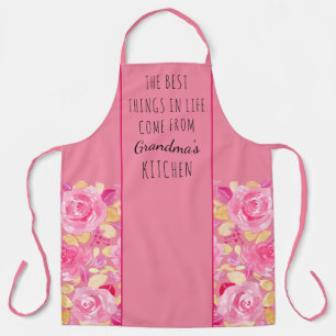 Beste Dingen in het Leven Oma's Keuken Roze Bloeme Schort