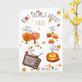 Beste dingen over Herfst Verjaardag Kaart (Gele Bloem)