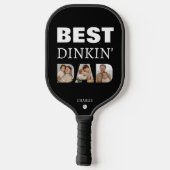 Beste Dinkin Papa Fotocollage Vaderdag Pickleball Paddle (Achterkant)