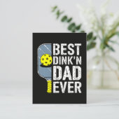 Beste Dink'N Papa Ooit Pickleball Briefkaart (Staand voorkant)