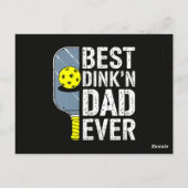 Beste Dink'N Papa Ooit Pickleball Briefkaart (Achterkant)