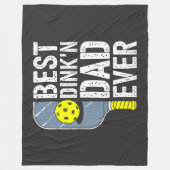 Beste Dink'N Papa Ooit Pickleball Fleece Deken (Voorkant)