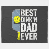 Beste Dink'N Papa Ooit Pickleball Fleece Deken (Voorkant (Horizontaal))