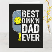 Beste Dink'N Papa Ooit Pickleball Kaart (Gele Bloem)