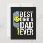 Beste Dink'N Papa Ooit Pickleball Kaart (Achterkant)