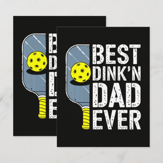 Beste Dink'N Papa Ooit Pickleball Kaart (Voorkant / Achterkant)