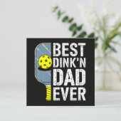 Beste Dink'N Papa Ooit Pickleball Kaart (Staand voorkant)