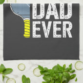Beste Dink'N Papa Ooit Pickleball Theedoek (Gevouwen)