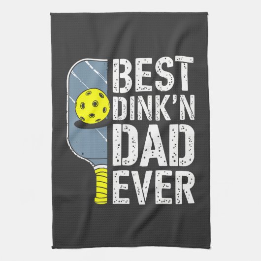 Beste Dink'N Papa Ooit Pickleball Theedoek (Verticaal)