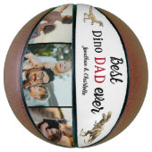 Beste Dino Vader Ooit Foto Collage Basketbal (Verticaal)