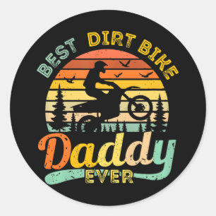 Beste Dirt Bike Daddy Ooit Motorcross Dirtbike Ronde Sticker
