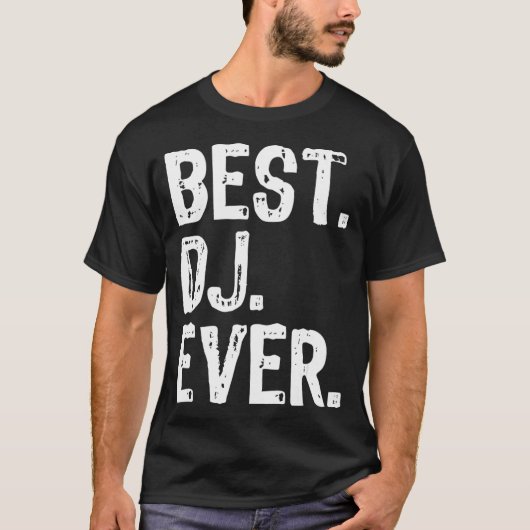 Beste DJ Ever Grappig Gift Kerstmis T-shirt (Voorkant)