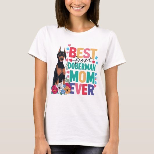 Beste Doberman Moeder Ooit T-shirt (Voorkant)