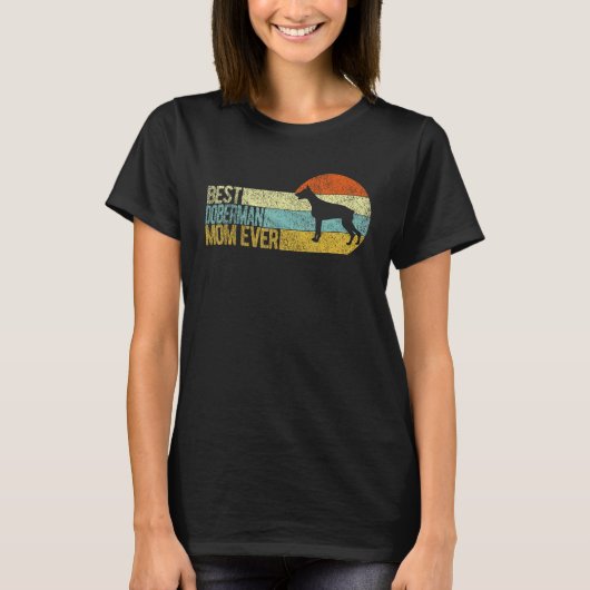 Beste Dobermann-moeder ooit Dobermann-mama Dobie-h T-shirt (Voorkant)
