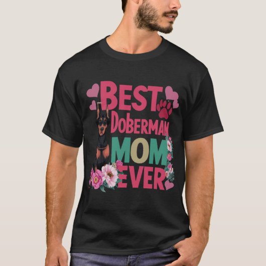 Beste Dobermann-moeder ooit T-shirt (Voorkant)