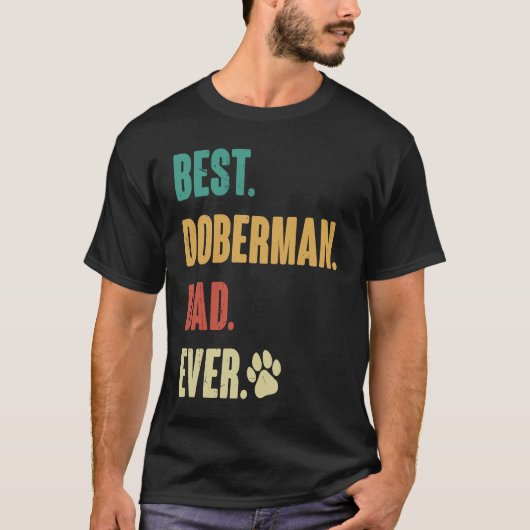 Beste Dobermann vader Dobie hond T-shirt (Voorkant)