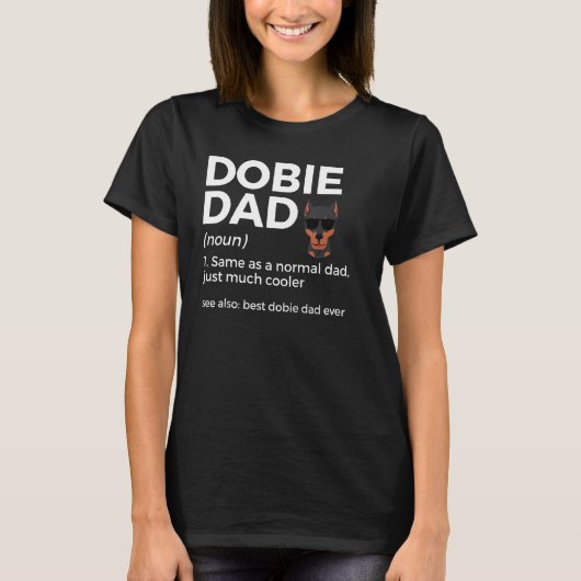 Beste Dobie Dad ooit definitie Grappig Doberman Ei T-shirt (Voorkant)