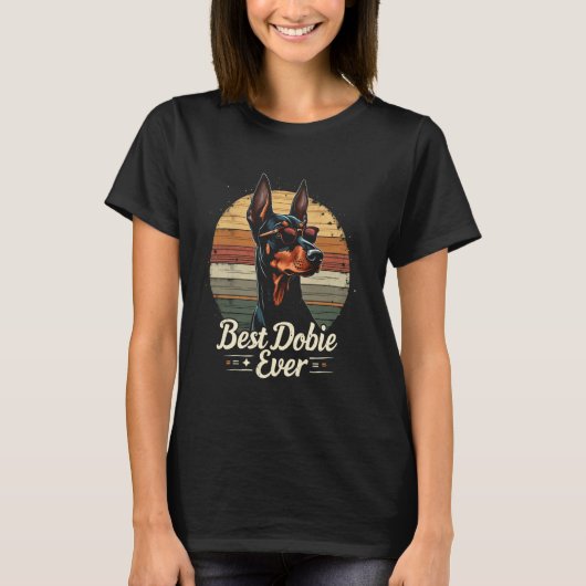 Beste Dobie Ooit Dobermann T-shirt (Voorkant)