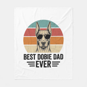 Beste Dobie-papa ooit Vintage Doberman T-shirt_1 Fleece Deken